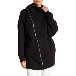 Lime & Vine Dita Diagonal Zip Hoodie